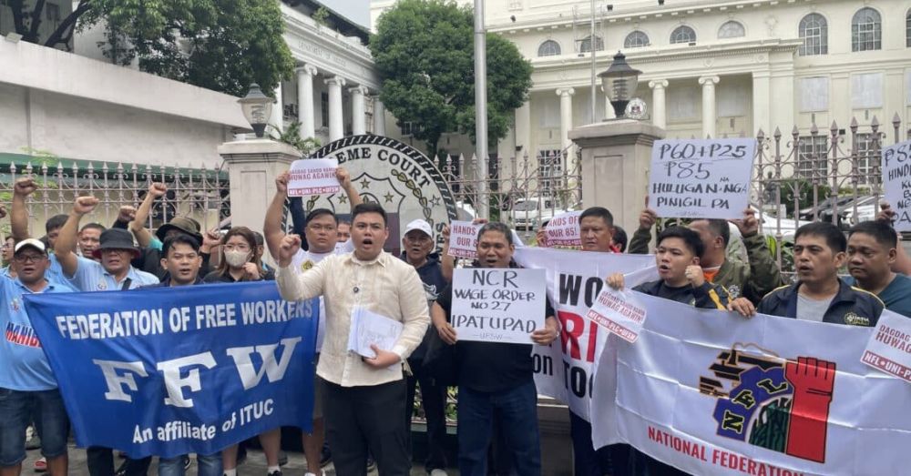 Los sindicatos filipinos inician una batalla legal para revocar la orden judicial que bloquea el aumento salarial