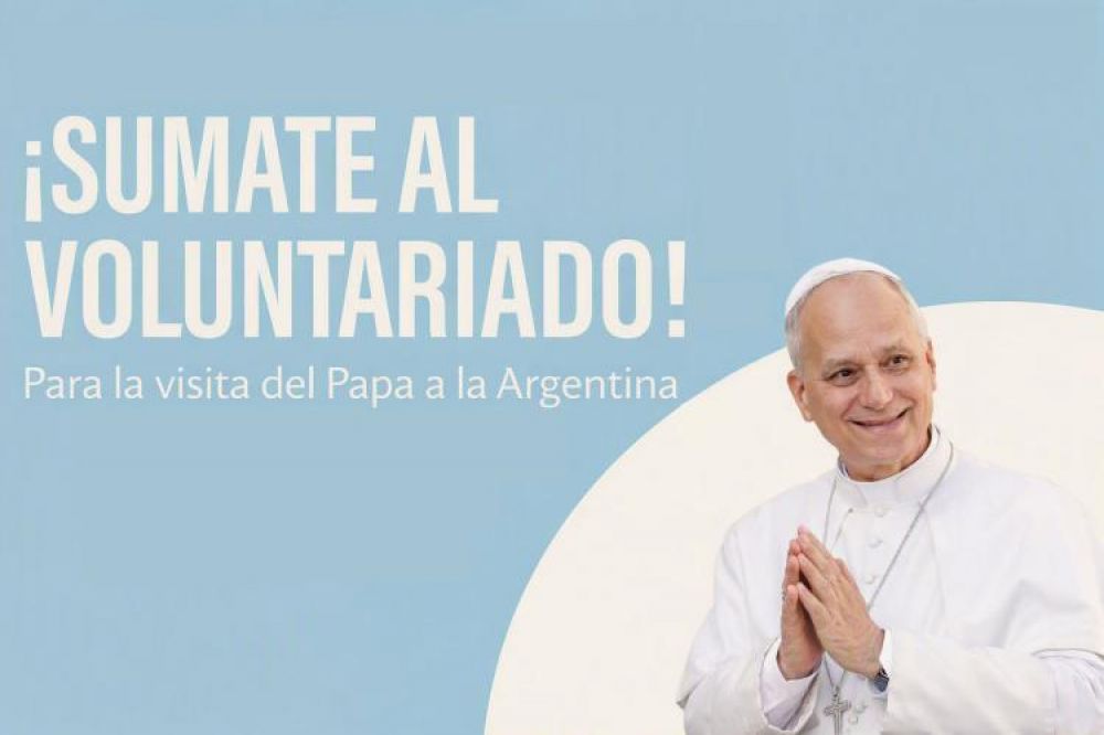 Abren la inscripci�n de voluntarios para la visita de Le�n XIV a la Argentina