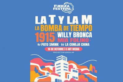 Desde CGT lanzan FUERZA Festival el 16 de Octubre con bandas incre�bles: M�sica, cultura y trabajo con entrada gratuita
