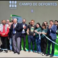 Selci, Katopodis y el rector Perczyk inauguraron el nuevo Campo de Deportes de la UNAHUR