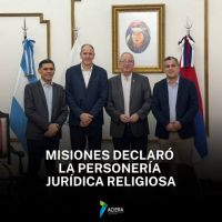 La provincia de Misiones declar� la personer�a jur�dica religiosa