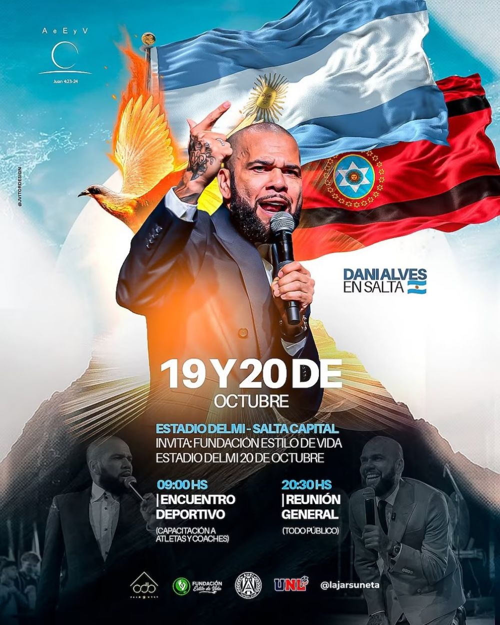 Sorpresa por la visita de Dani Alves a la Argentina tras sus apariciones virales como predicador: �Es tiempo de liberaci�n�