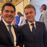 Orrego con Macron: 