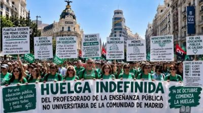 Espa�a: docentes de Madrid convocaron una huelga indefinida desde el 14 de octubre por salarios y condiciones laborales
