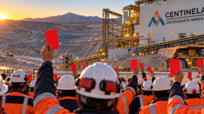 Chile: 700 mineros mantienen una huelga en Centinela y advierten que la producci�n de cobre podr�a caer un 50%