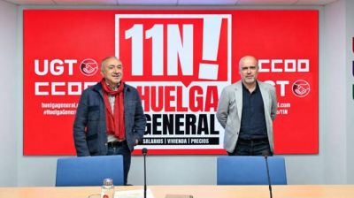Espa�a: CCOO y UGT preparan una huelga para el 11 de noviembre y reclaman mejoras salariales y laborales