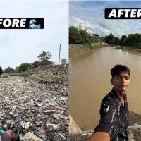 Limpi� un r�o lleno de basura por su cuenta y recibi� una propuesta de trabajo inesperada