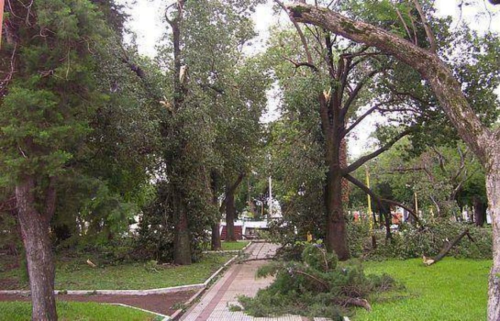 Un temporal dej� sin luz a San Justo