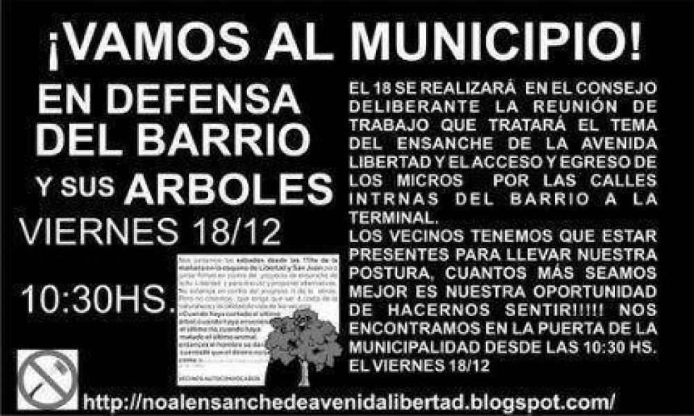 Debaten en el Concejo ampliaci�n de la Avenida Libertad y vecinos tratan de salvar sus �rboles