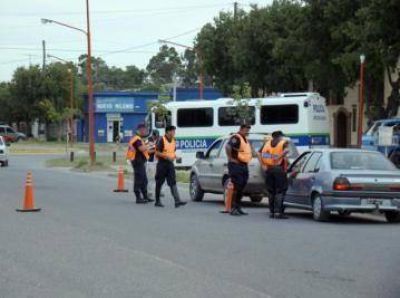 Despliegue policial en operativos callejeros en la ciudad