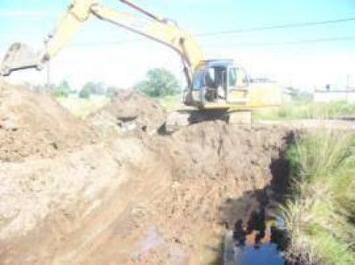 Pehuaj� Comenz� la obra del pluvial de Rawson