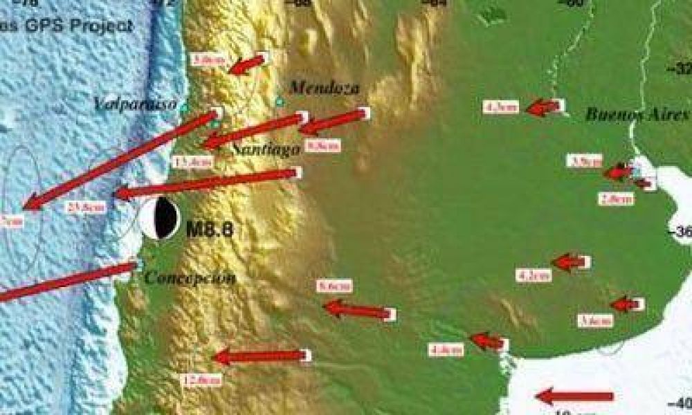 Terremoto en Chile: Mendoza se corri� 13 cent�metros hacia el Oeste
