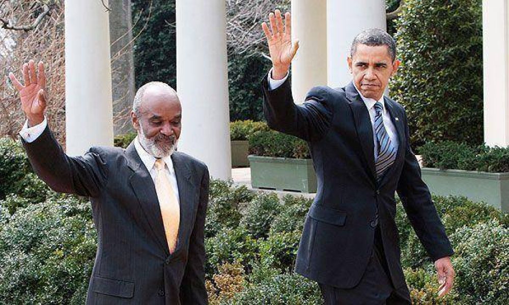 Obama recibi� al presidente de Hait� y reiter� su apoyo al pa�s caribe�o