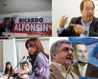 Ricardo Alfons�n y Ernesto Sanz por la UCR, Felipe Sol� por PA�S, Duhalde, Das Neves y CFK por el PJ