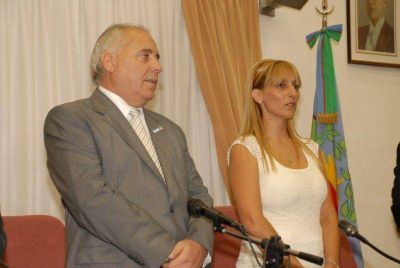 Presidente Per�n - Intendente Regueiro en la apertura de sesiones ordinarias del HCD