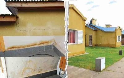 Rajaduras, filtraciones y humedad se detectaron en casas entregadas hace un a�o