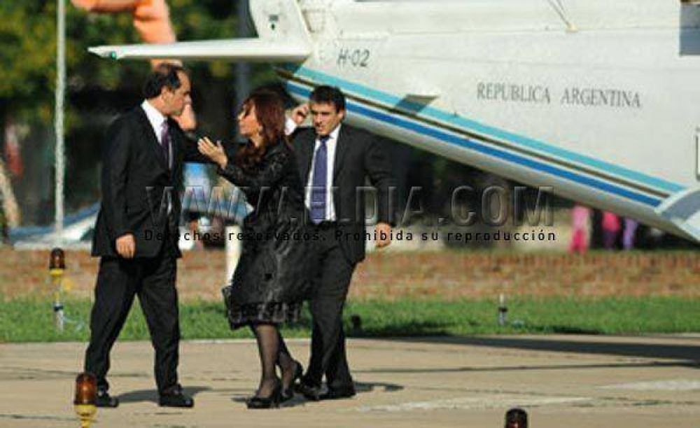 Cristina y Scioli visitaron al vicegobernador Balestrini