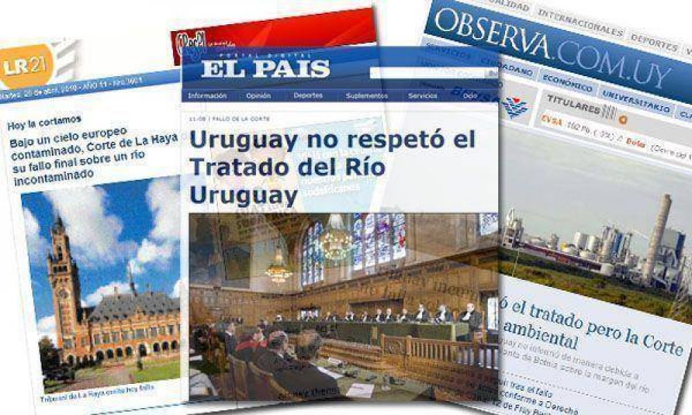 La prensa uruguaya refleja incumplimiento del tratado del r�o