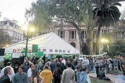 Un acto kirchnerista por la ley de medios