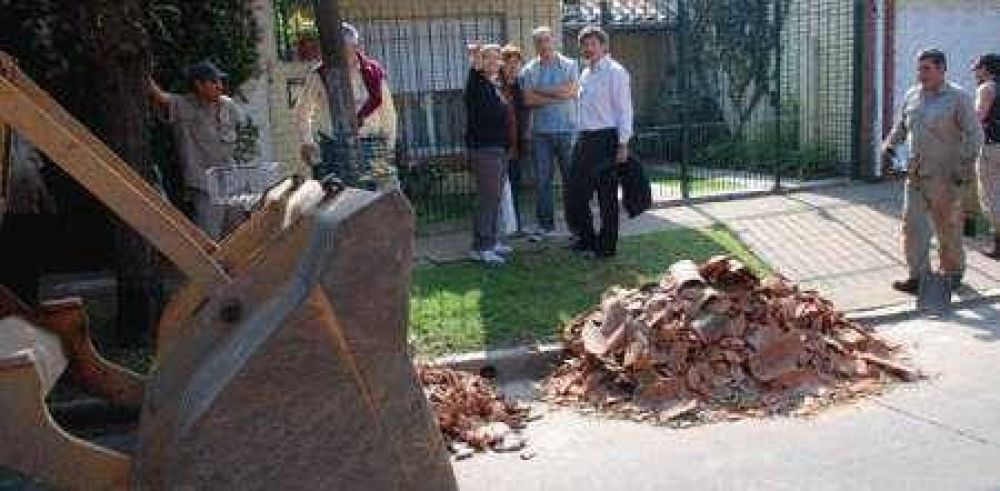 Posse recorri� la zona castigada por el granizo