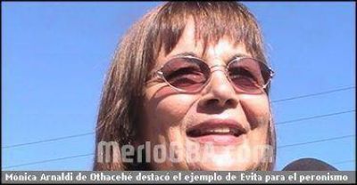 RECORRIDA DE LA PRESIDENTA DEL CONSEJO MUNICIPAL DE LA MUJER "Para los que la tenemos en el coraz�n y en nuestras ideas Evita es un ejemplo" indic� M�nica Arnaldi