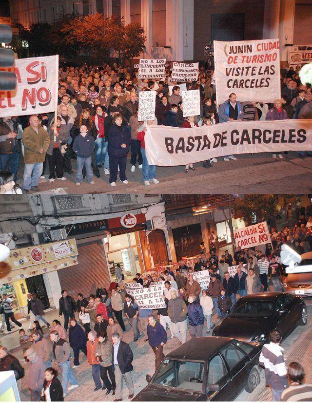 M�s de 1.000 personas marcharon por las calles de Jun�n dici�ndole "No a la c�rcel"