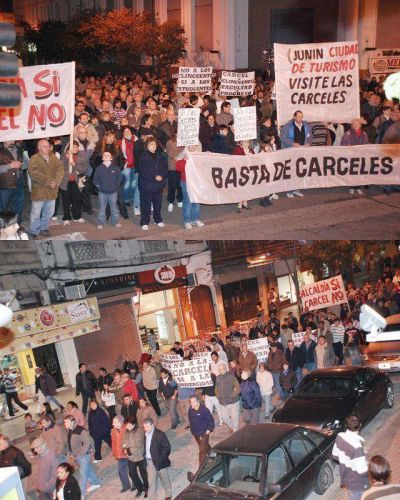 M�s de 1.000 personas marcharon por las calles de Jun�n dici�ndole "No a la c�rcel"