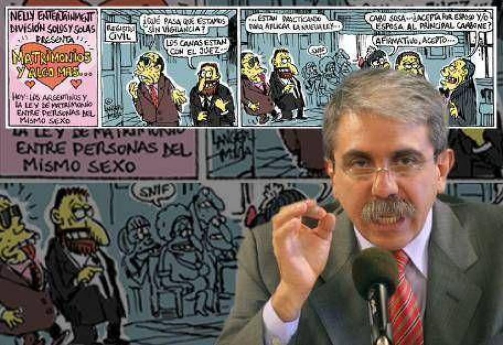 Anbal F. denunci un "mensaje mafioso" en una caricatura de Clarn