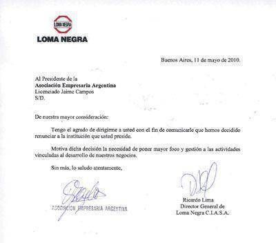 Loma Negra renunci� a la Asociaci�n Empresaria Argentina