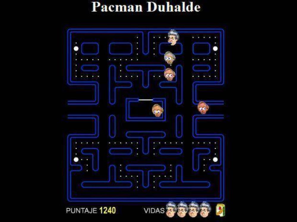 El Pac Man de Duhalde se multiplica en la Web