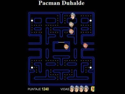El Pac Man de Duhalde se multiplica en la Web