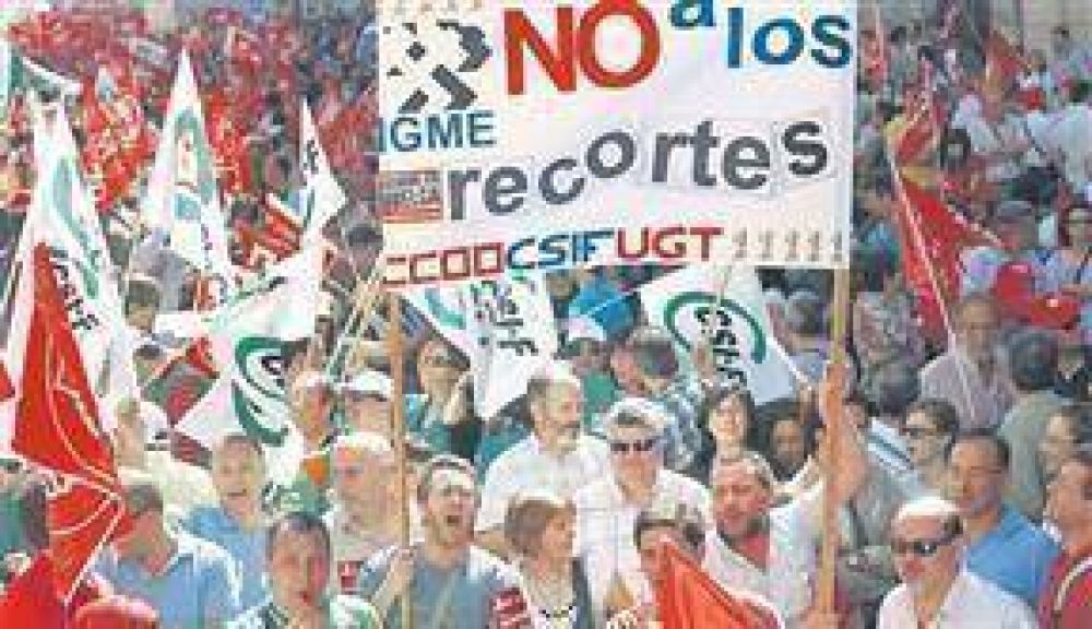 Protestaron en Espa�a contra el ajuste