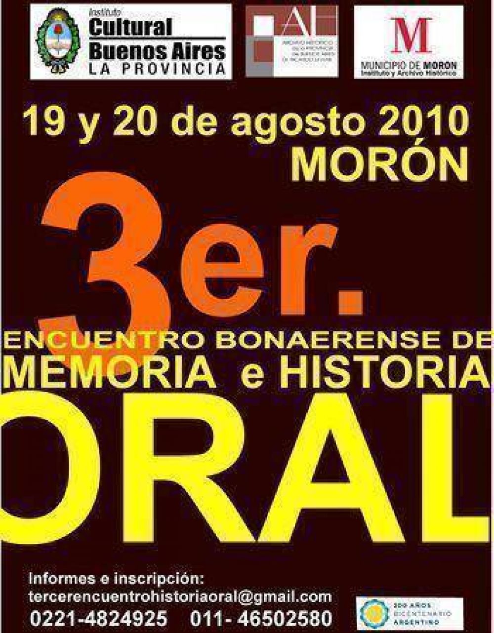 Tercer Encuentro Bonaerense de Memoria e Historia Oral