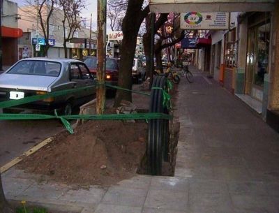 PREOCUPACION DE VECINOS POR UNA OBRA DE TELEFONIA 