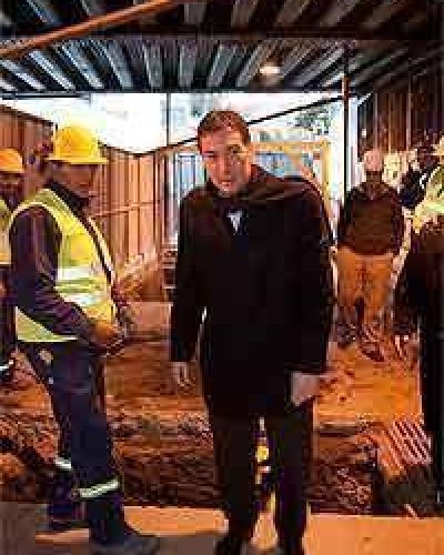 Santilli puso en marcha obras en el paso bajo nivel de la calle Yatay