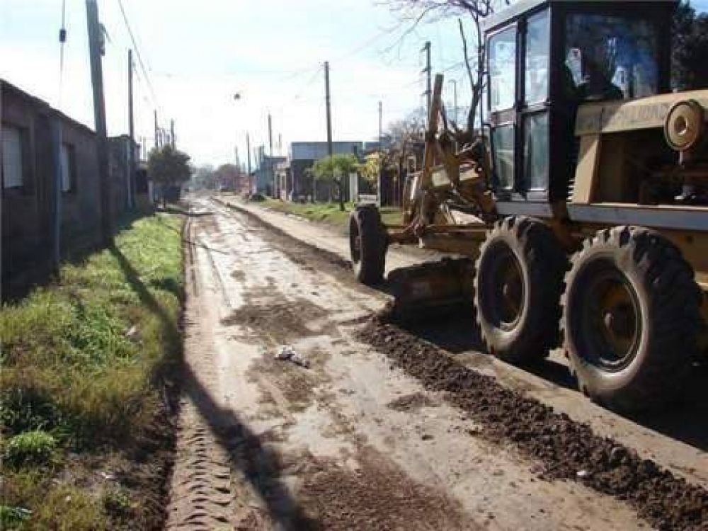 Trabajos en el barrio Bicentenario