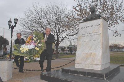 Presidente Per�n - Aniversario de Per�n: Regueiro particip� del acto central en San Vicente