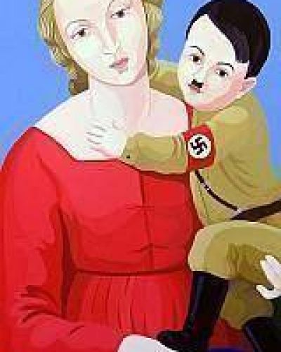 Pol�mica en Italia por imagen de virgen con ni�o Hitler en exposici�n 