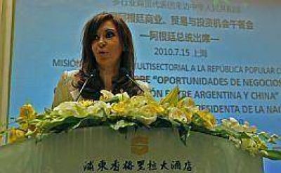 Cristina anticip� que la econom�a creci� 8,6%