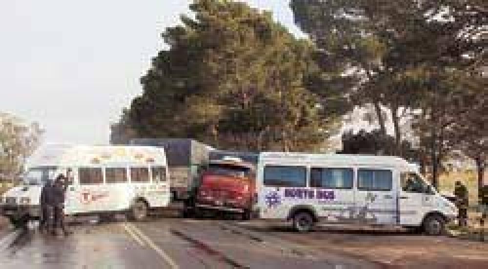 Cuatro accidentes con doce lesionados cerca de Dorrego