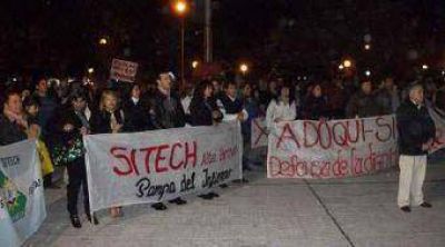 Nutrida marcha docente en Quitilipi