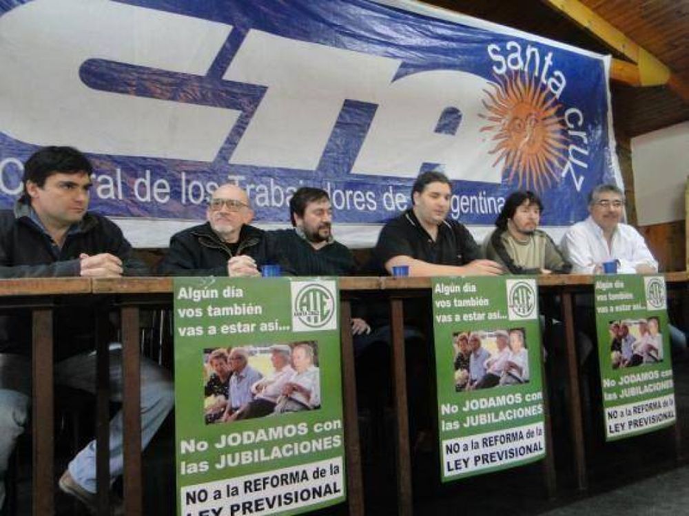 La CTA Santa Cruz contra la reforma previsional