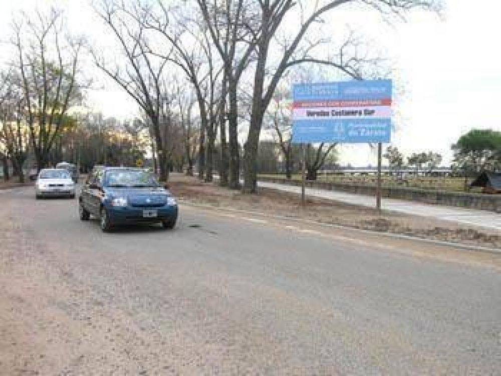 En la costanera Comenzaron con las obras