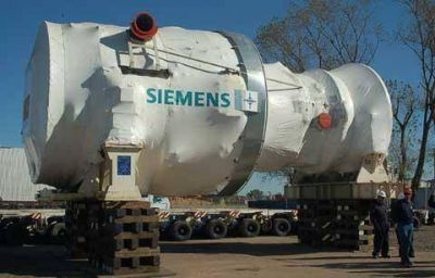 Operativo de seguridad para el domingo Traslado de la turbina de la Central Termoel�ctrica