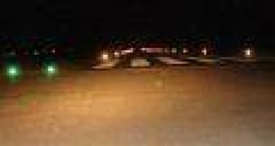 Probaron la iluminaci�n de la pista del aer�dromo �Comodoro