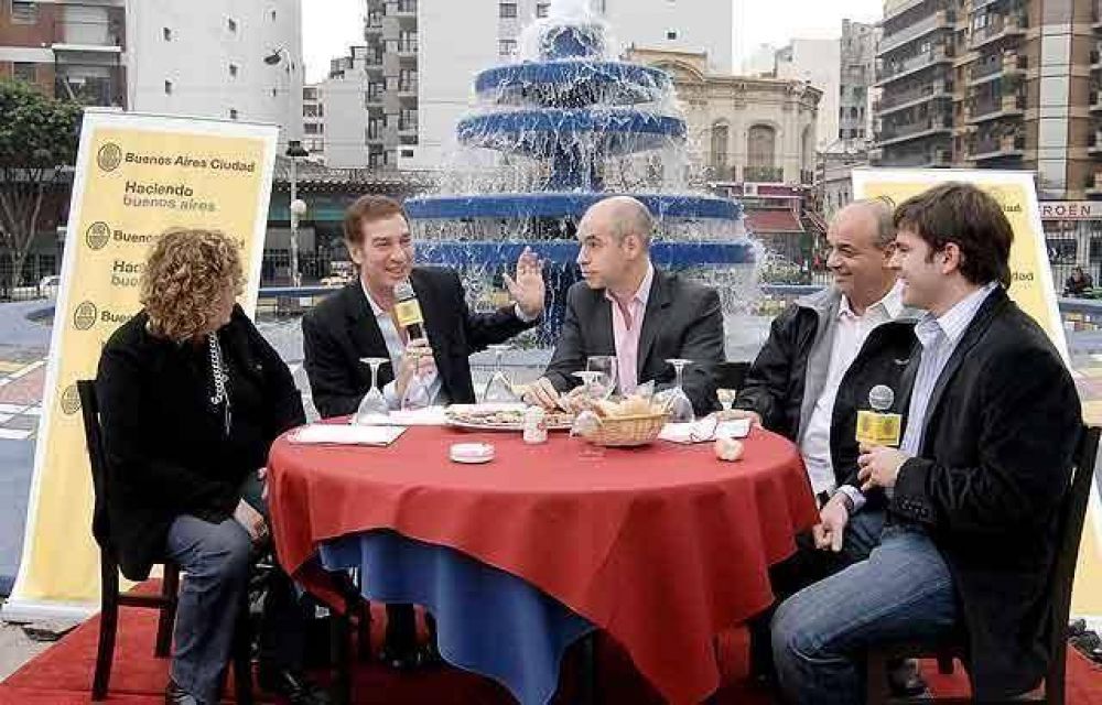 Santilli y Rodriguez Larreta en plaza D' Andrea
