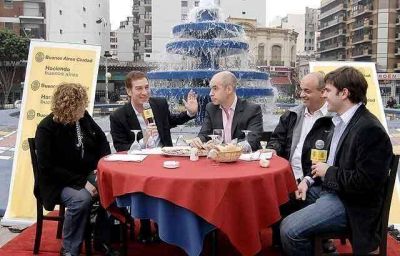 Santilli y Rodriguez Larreta en plaza D' Andrea