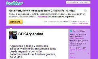 Tras la expectativa, Cristina escribi� sus primeros tweets