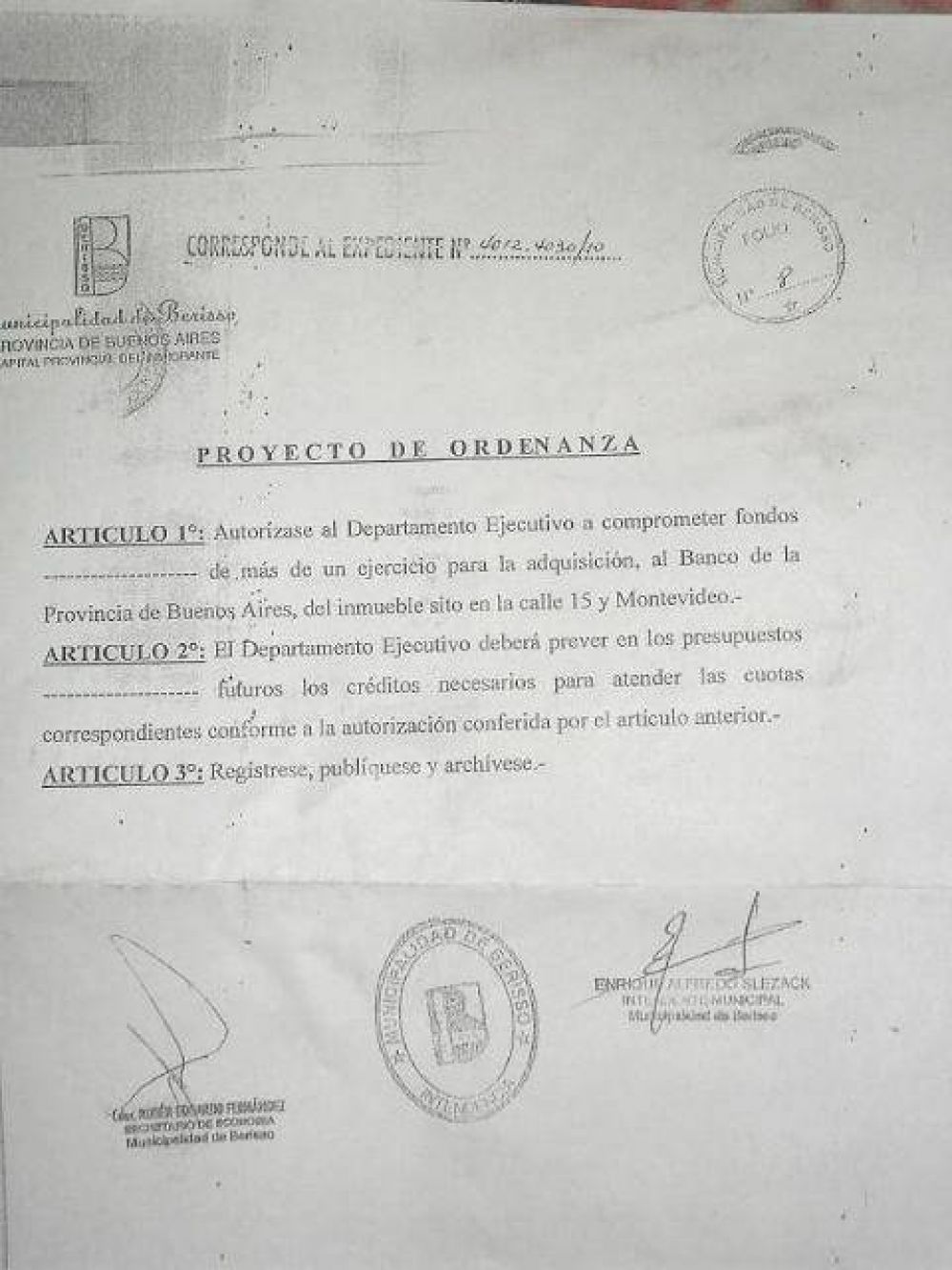 Presupuesto Pol�mica por la compra de un inmueble por parte del Municipio