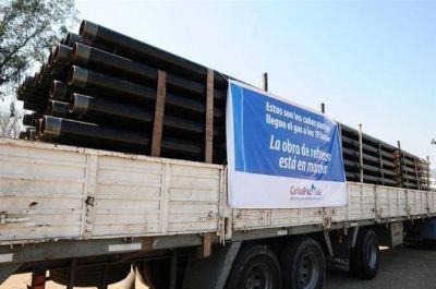  	  Llegaron los ca�os para la obra de gasificaci�n total de Villa Carlos Paz